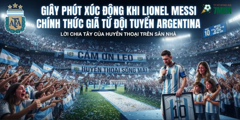 Giây phút xúc động khi Lionel Messi chính thức giã từ đội tuyển Argentina