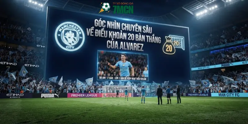 Góc nhìn chuyên sâu về điều khoản 20 bàn thắng của Alvarez