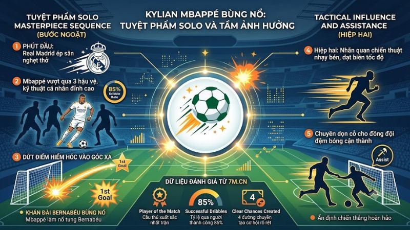 GKylian Mbappé ăn mừng sau bàn thắng solo đẳng cấp tại sân Bernabeu. GKylian Mbappé ăn mừng sau bàn thắng solo đẳng cấp tại sân Bernabeu.
