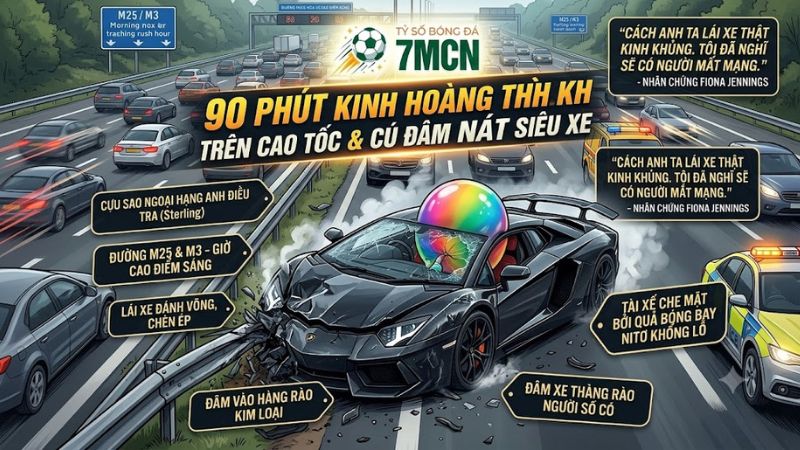 Raheem Sterling lái siêu xe Lamborghini đánh võng trên cao tốc. Raheem Sterling lái siêu xe Lamborghini đánh võng trên cao tốc.