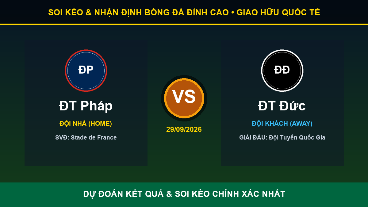 nhận định phân tích trận ĐT Pháp và ĐT Đức - Banner đối đầu ĐT Pháp vs ĐT Đức