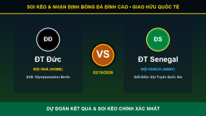 7M nhận định trận ĐT Đức và ĐT Senegal ngày 02/10/2026